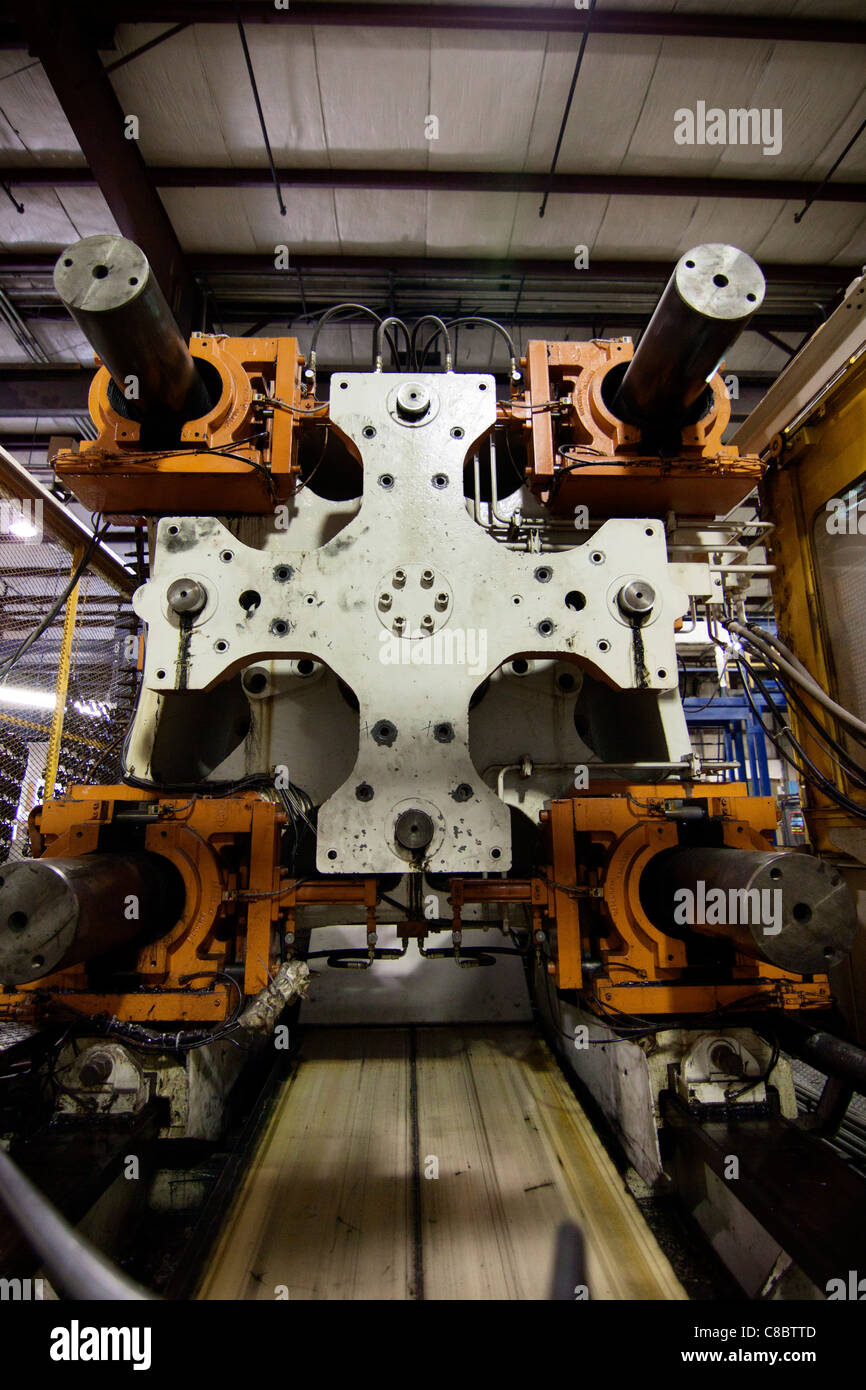 A plastics molding injection machine in Hudson, Colorado, USA Stock