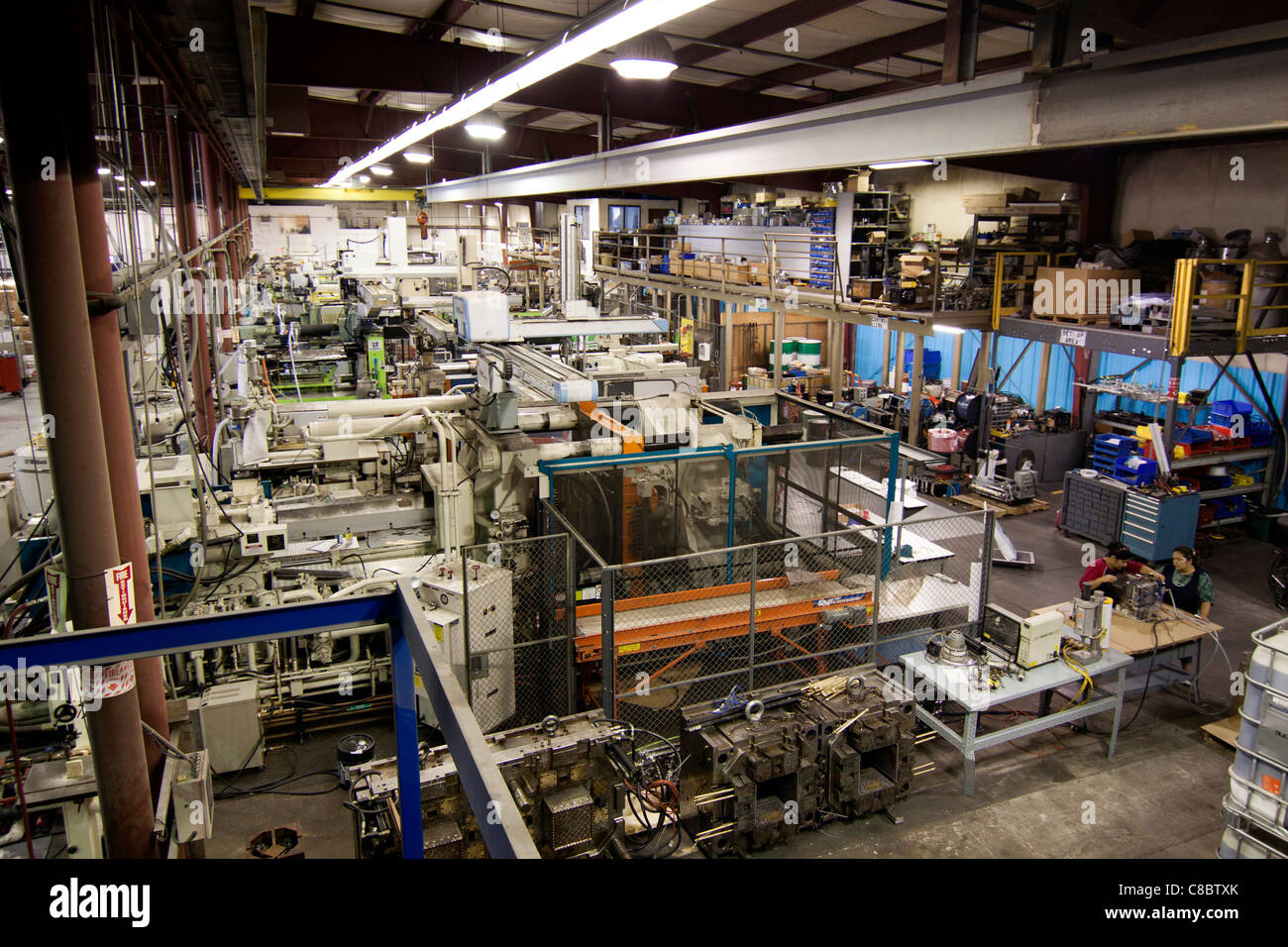A plastics molding injection plant in Hudson, Colorado, USA Stock Photo