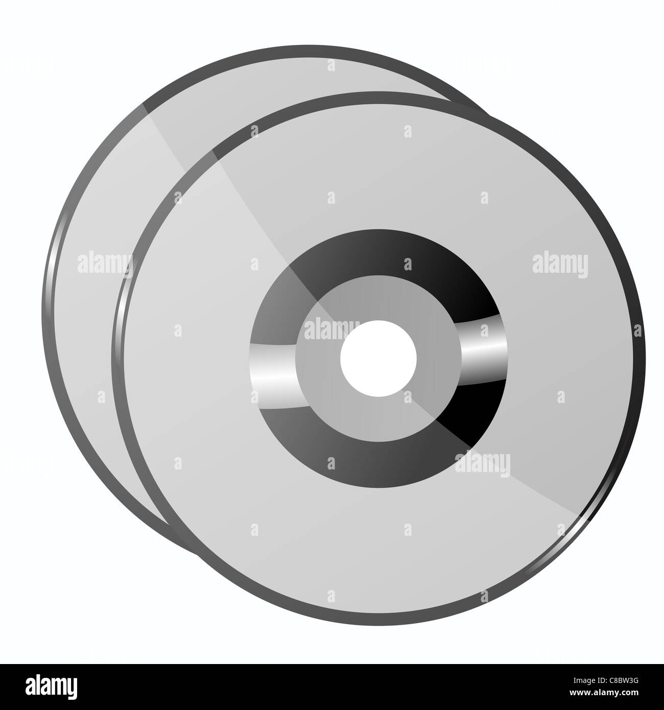 illustration of compact disc on white background Stock Photo