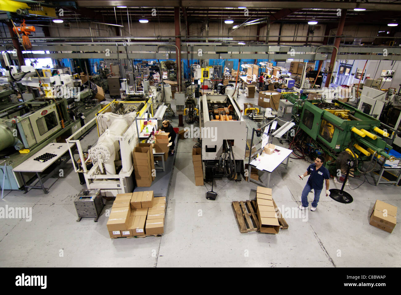 A plastics molding injection plant in Hudson, Colorado, USA Stock Photo