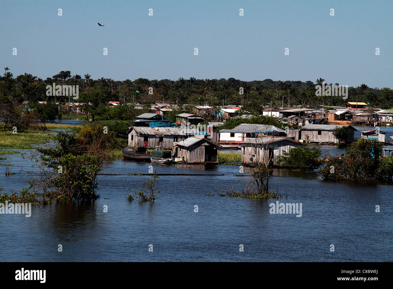 Amazon village, Brazil Stock Photo
