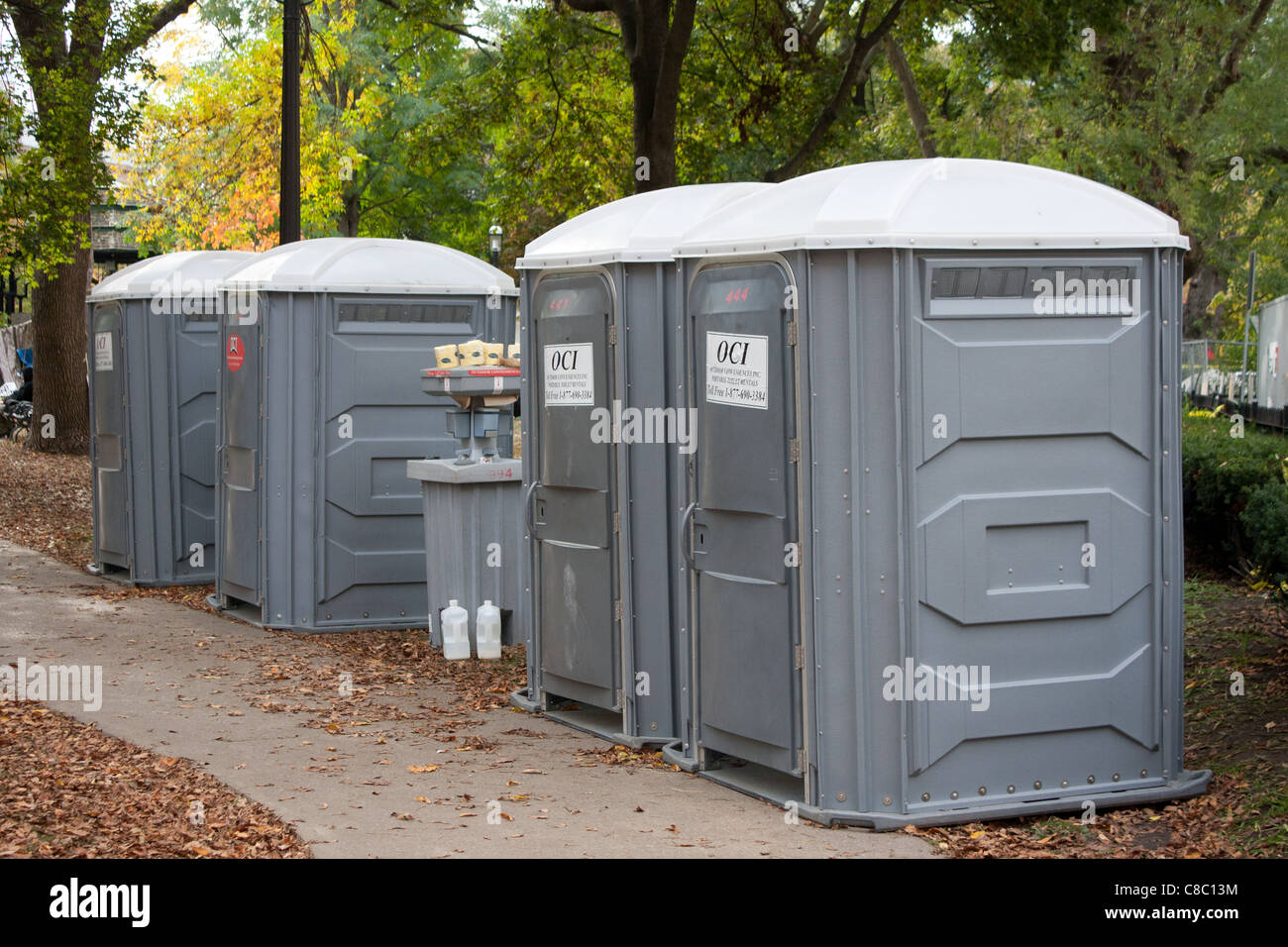 portable toilet washroom outdoor Stock Photo