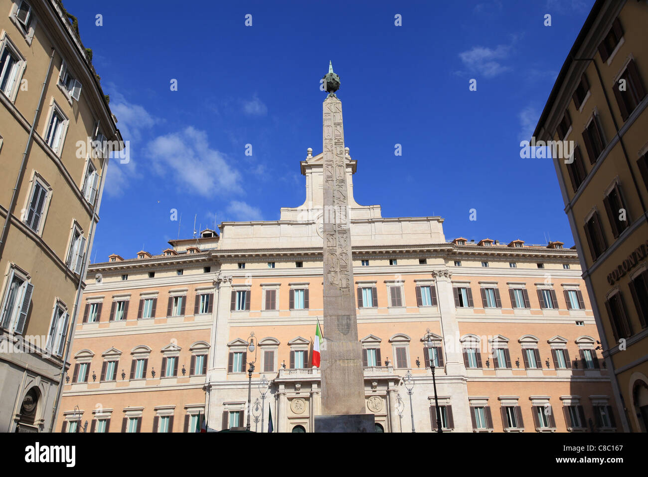 Italian Parliament Building, Palazzo Montecitorio Stock Photo