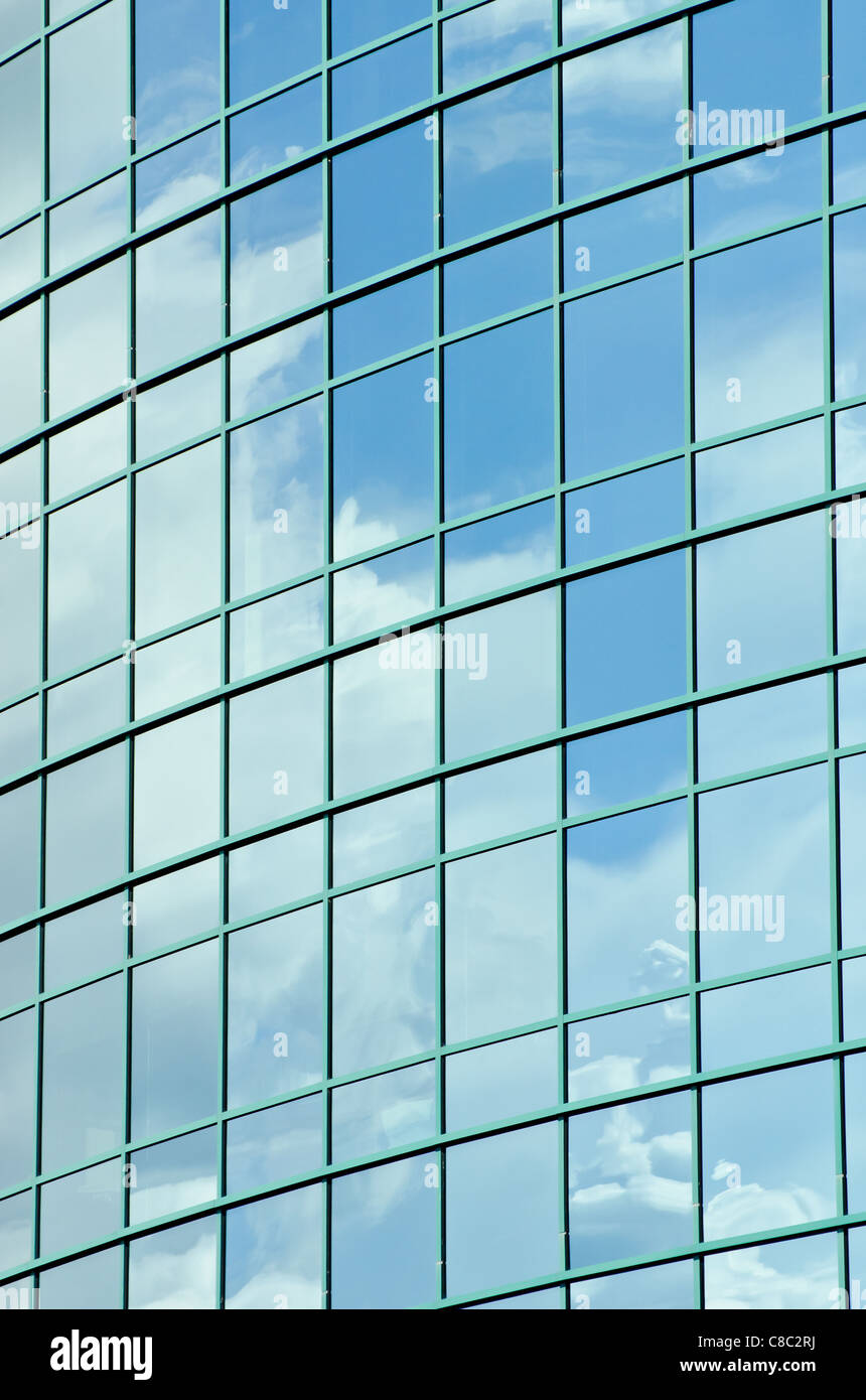 Reflection of Clouds and Blue Sky on Glass Building Stock Photo - Alamy