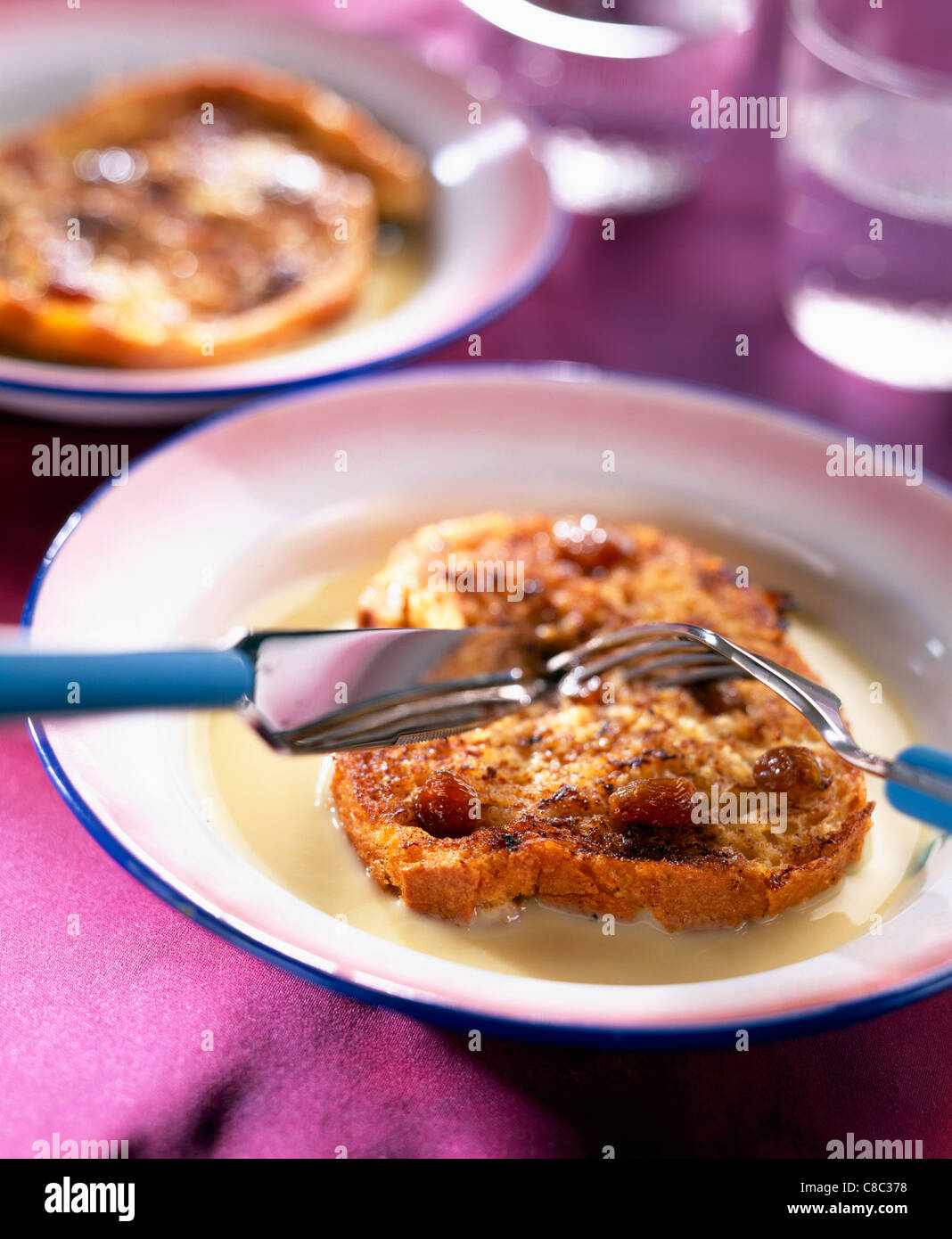 spicy French toast with custard Stock Photo Alamy