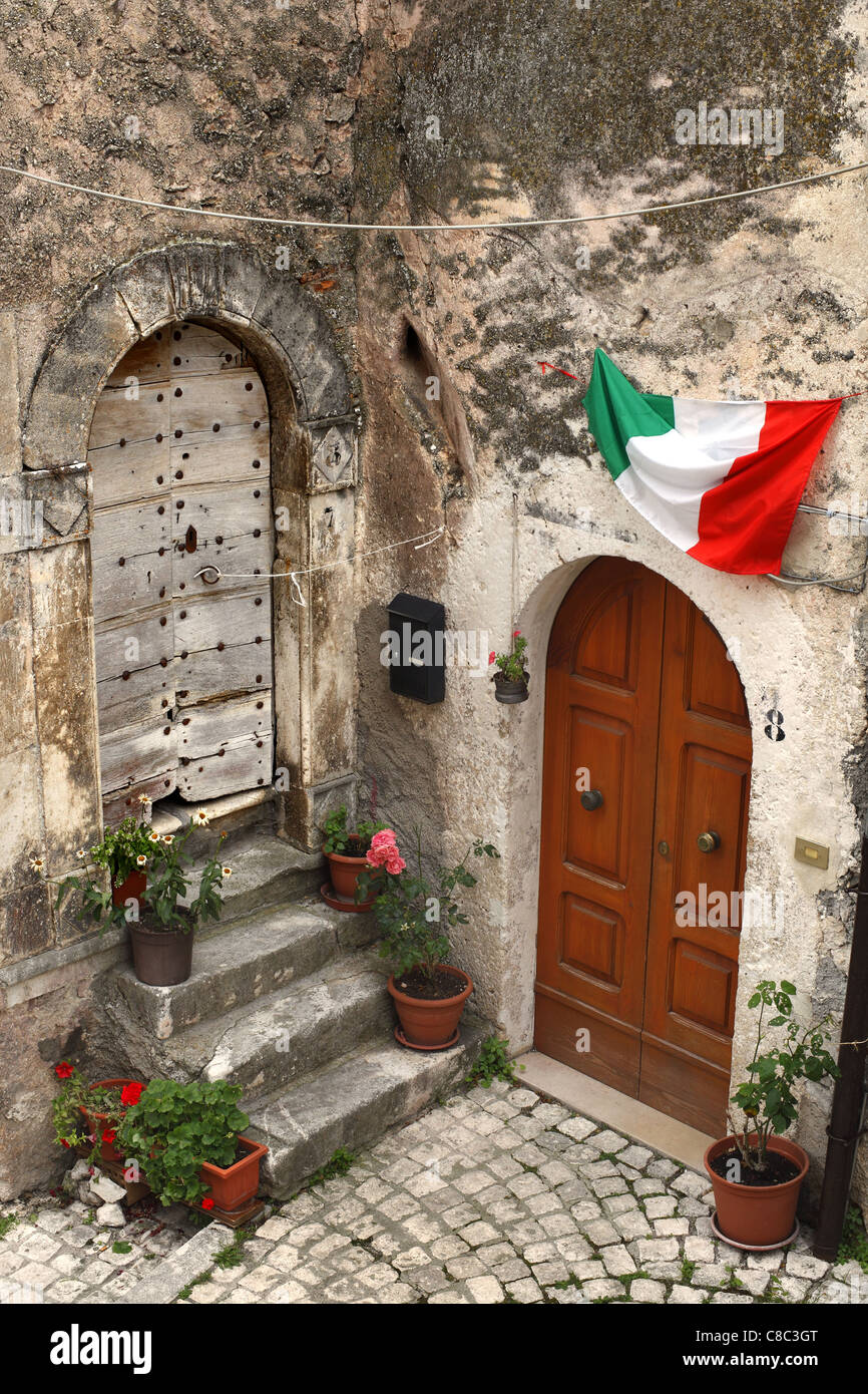 Hanging beads door entrance in Abruzzo, Italy - SuperStock