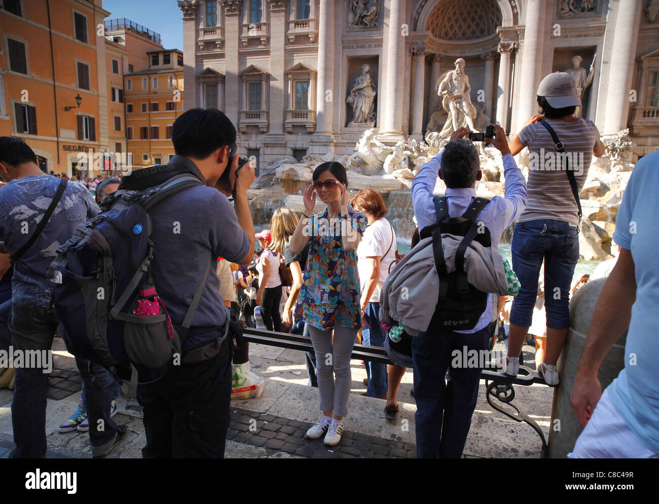 Tourists around the Trevi Fountain in Rome, Italy Stock Photo - Alamy