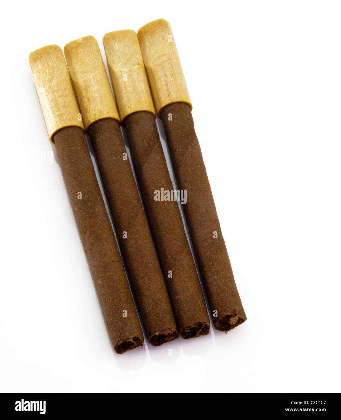 cigars set on white background Stock Photo