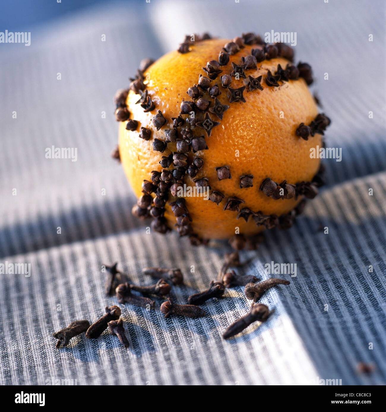 Orange stuck with cloves Stock Photo Alamy