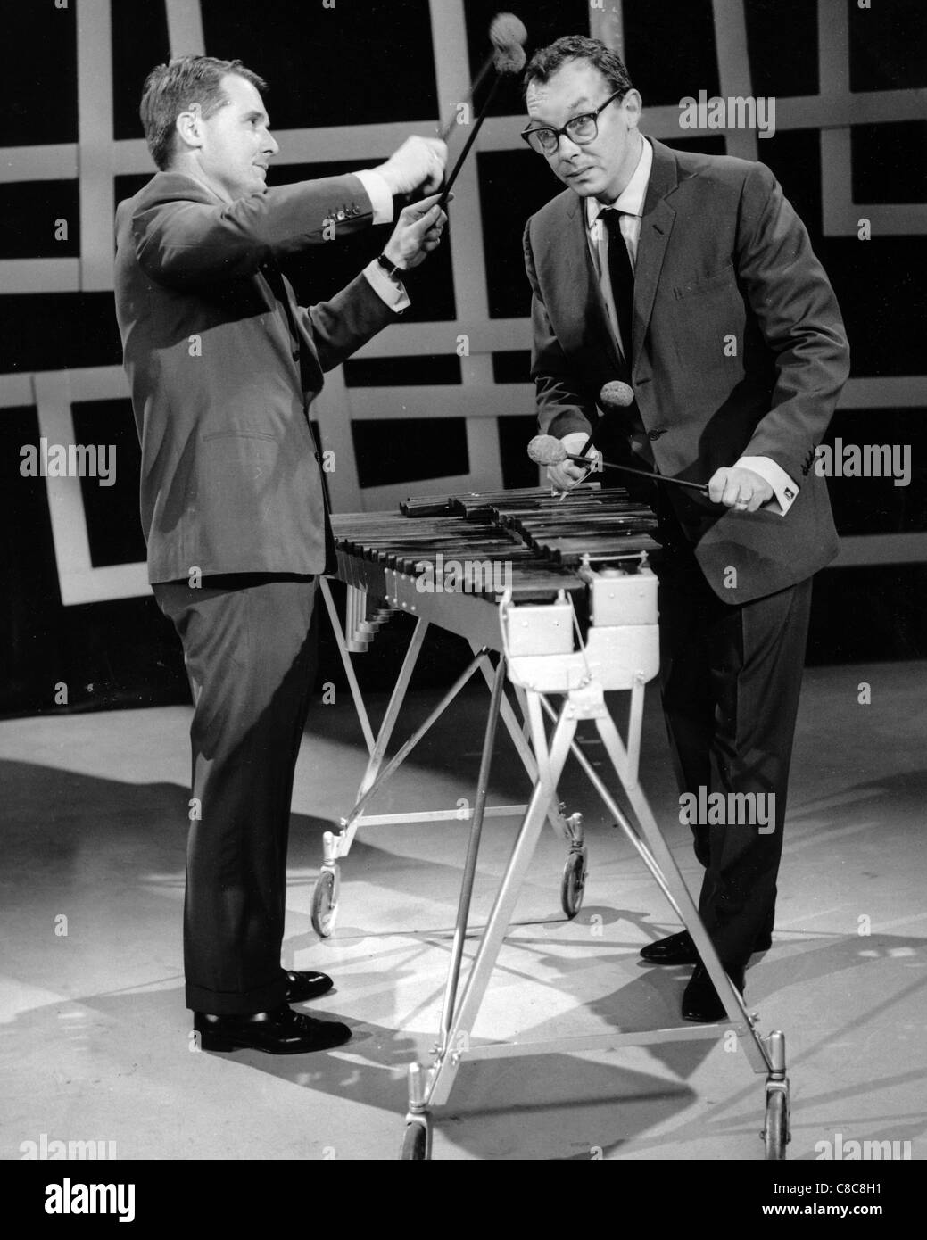 TWO OF A KIND  1961 ATV show with Eric Morecambe in glasses and Ernie Wise Stock Photo