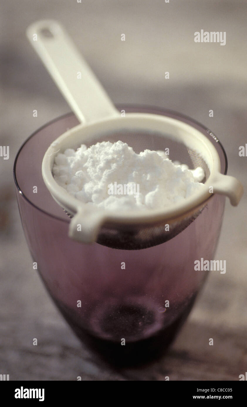 Sieve with flour Stock Photo Alamy