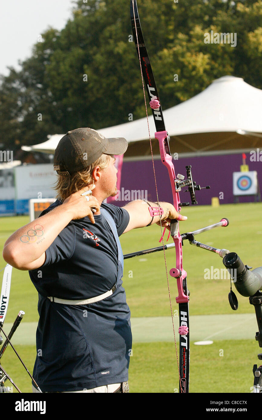 Archery competition in London UK Stock Photo Alamy