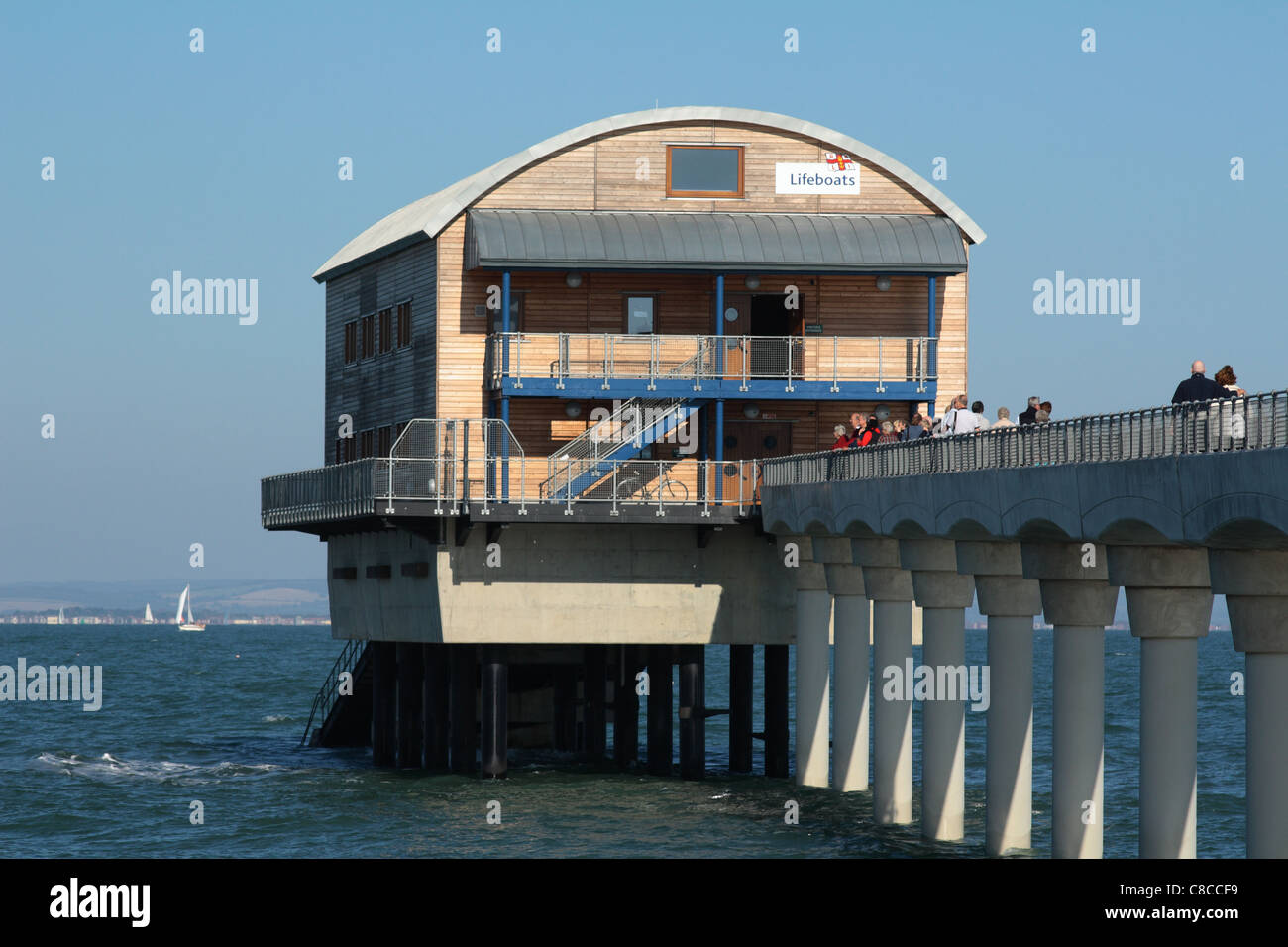 New Bembridge RNLI Lifeboat Station at Foreland Point, Bembridge on the Isle of Wight, opened in 2010 Stock Photo