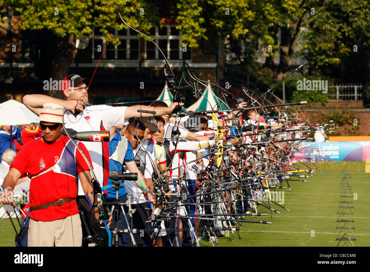 Archery competition in London UK Stock Photo Alamy