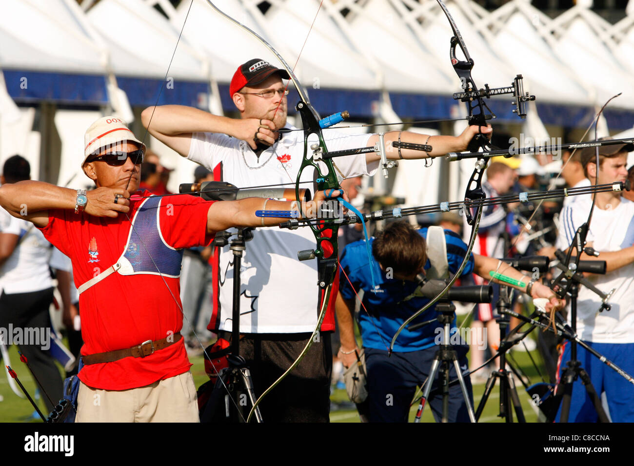 Archery competition in London UK Stock Photo Alamy