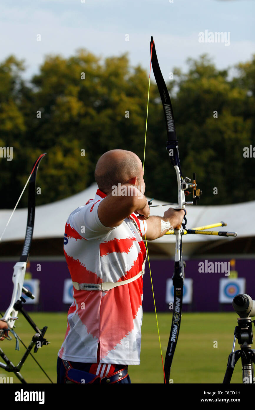 Archery competition in London UK Stock Photo Alamy