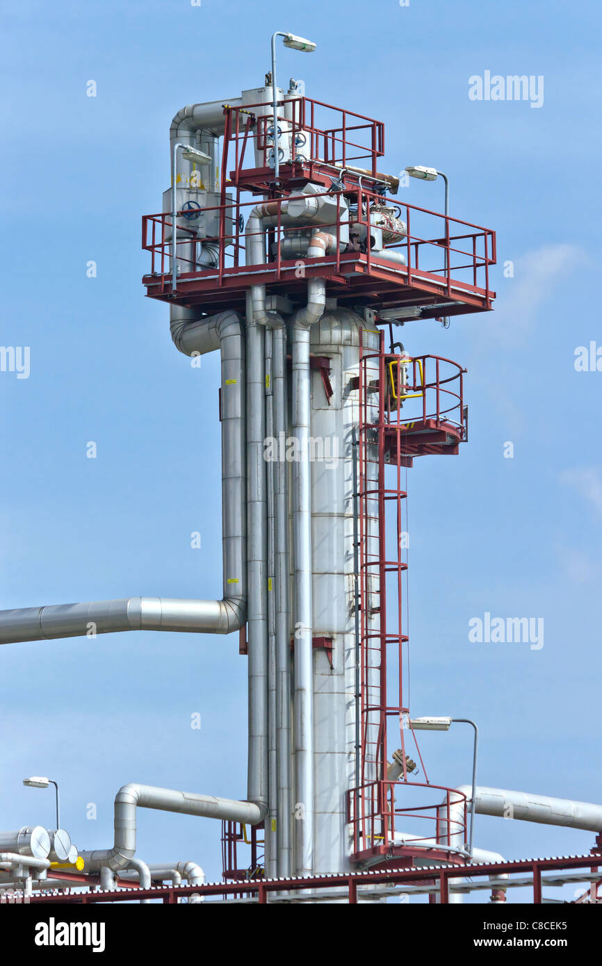 refinery tower Stock Photo