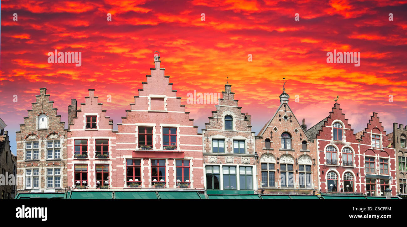 Buildings of Bruges, Belgium Stock Photo