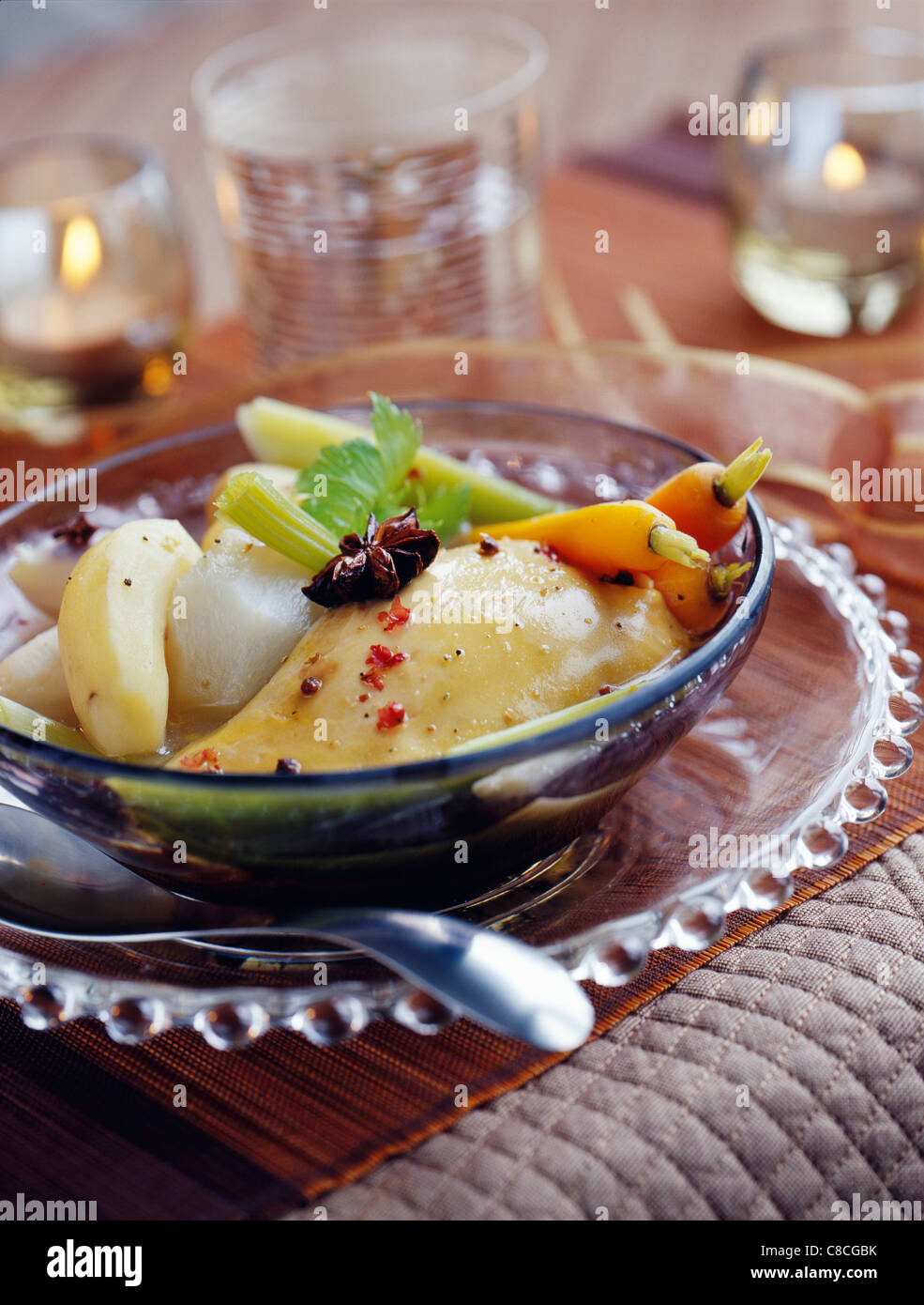 Prepared chicken potato pie hi-res stock photography and images - Alamy