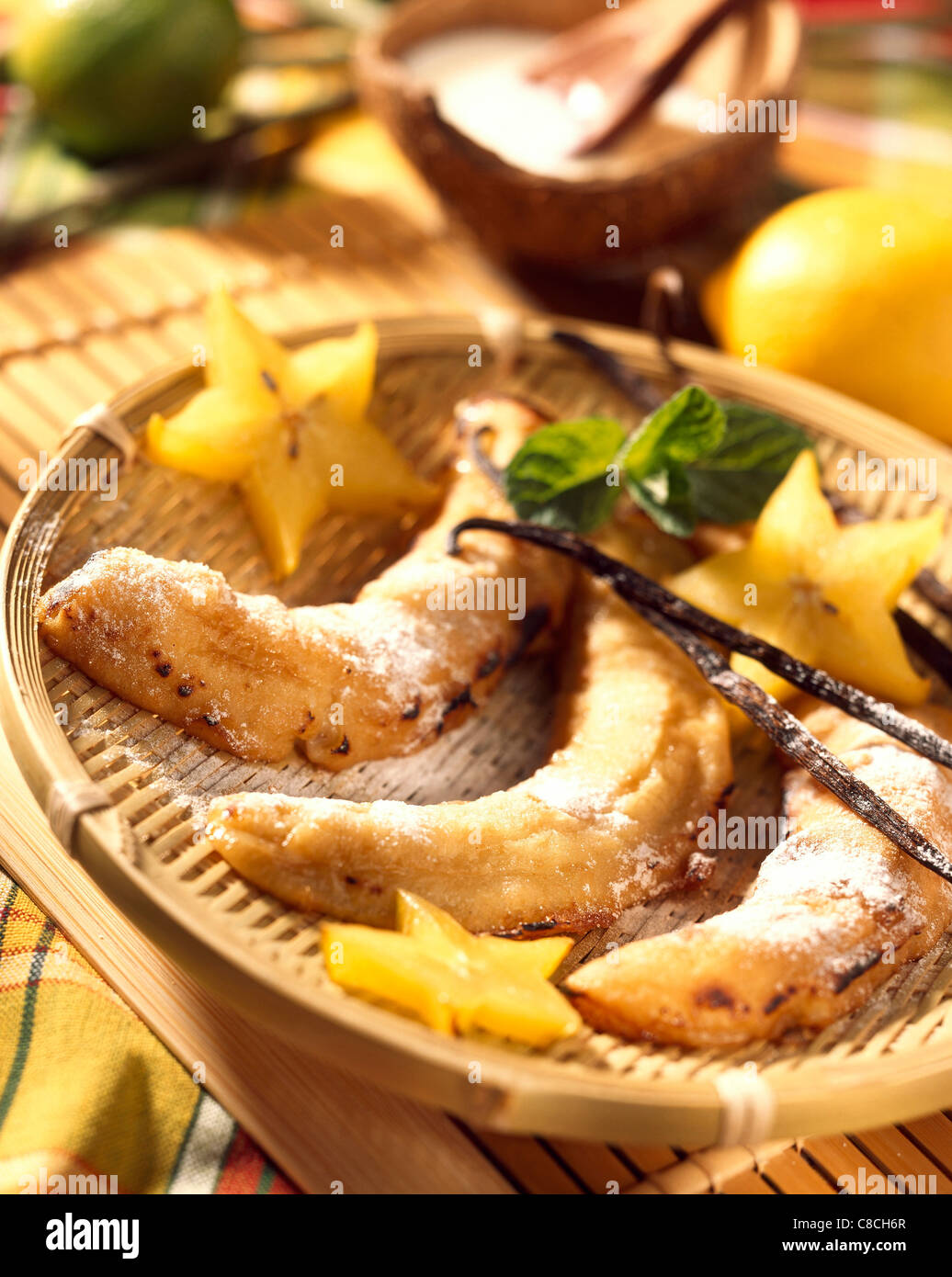creole banana fritters Stock Photo Alamy