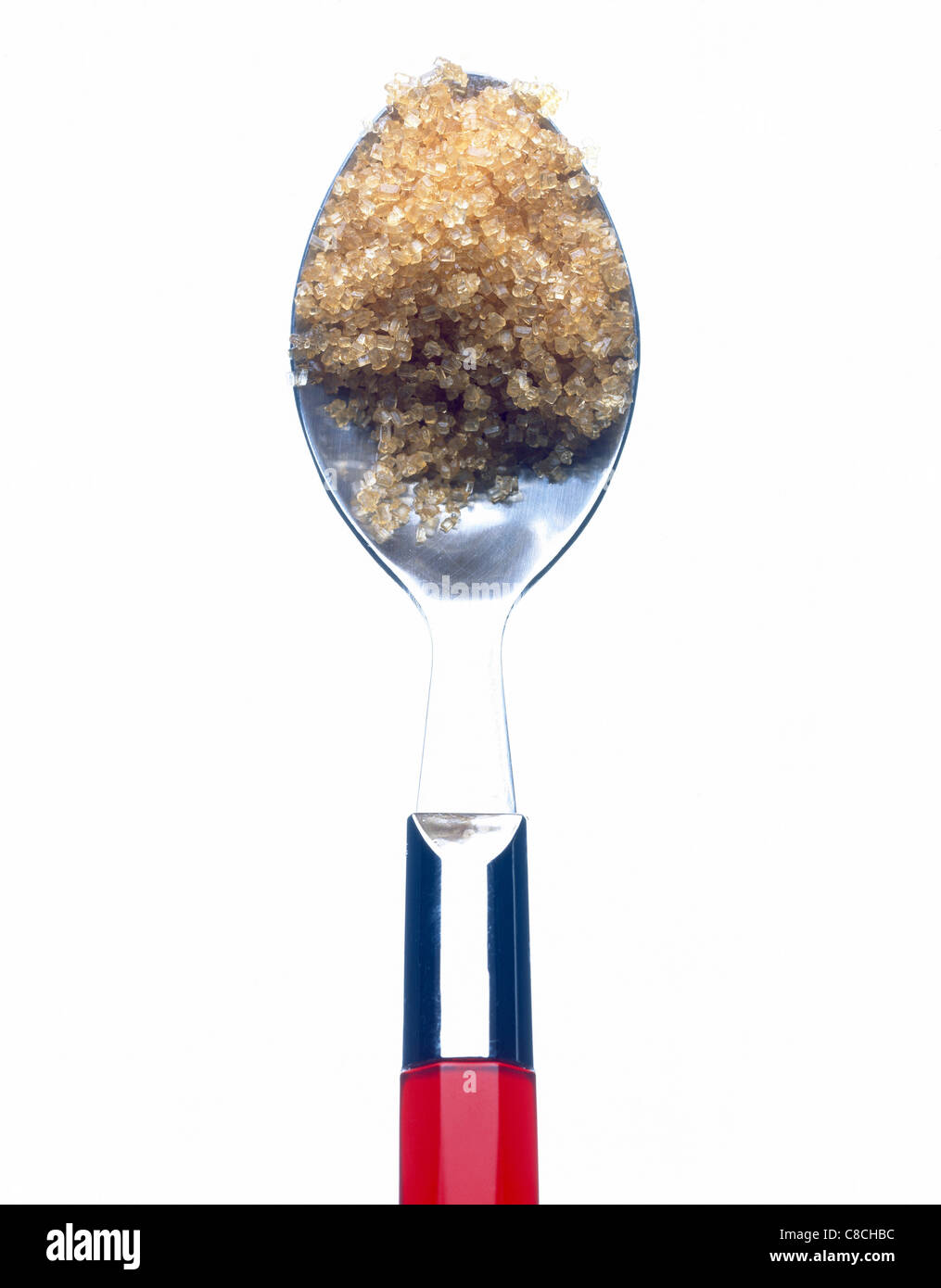 Spoonful of light brown sugar Stock Photo Alamy