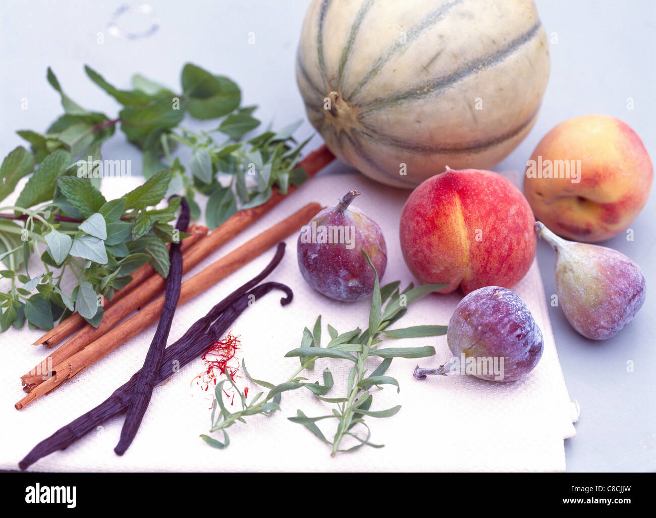 Fruit, spices and herbs Stock Photo Alamy
