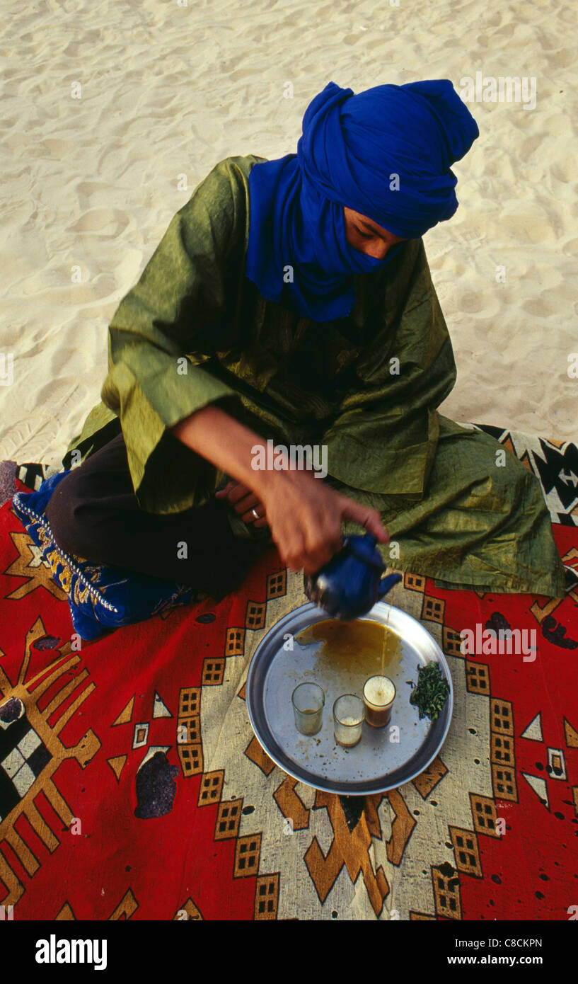 Tea with the Touaregs Stock Photo