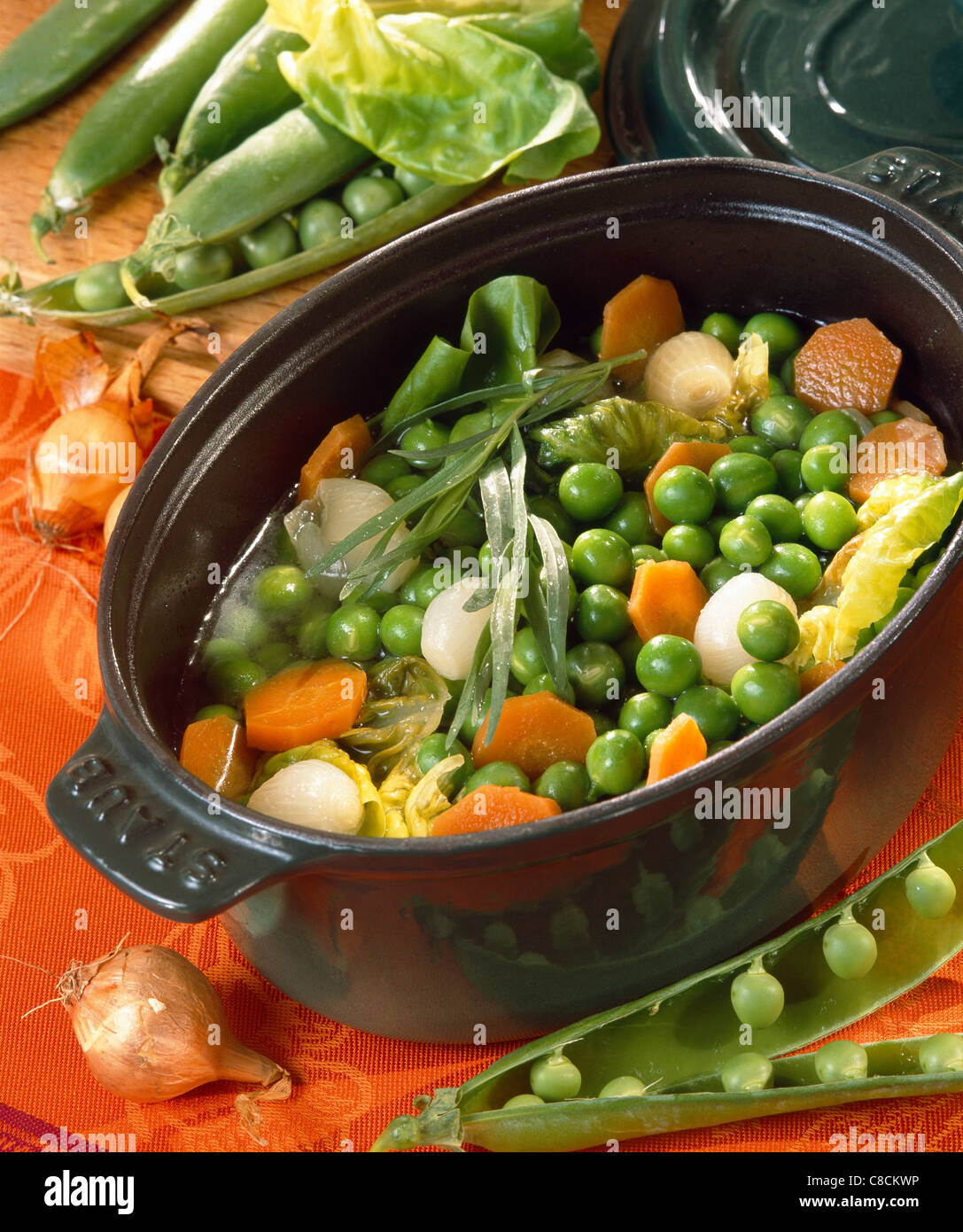 Country-style peas Stock Photo