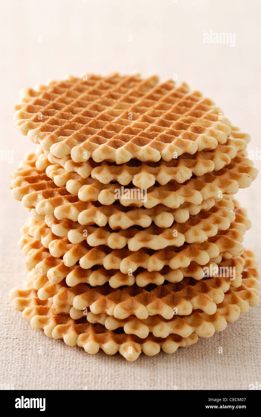 Pile of wafer biscuits hi res stock photography and images Alamy