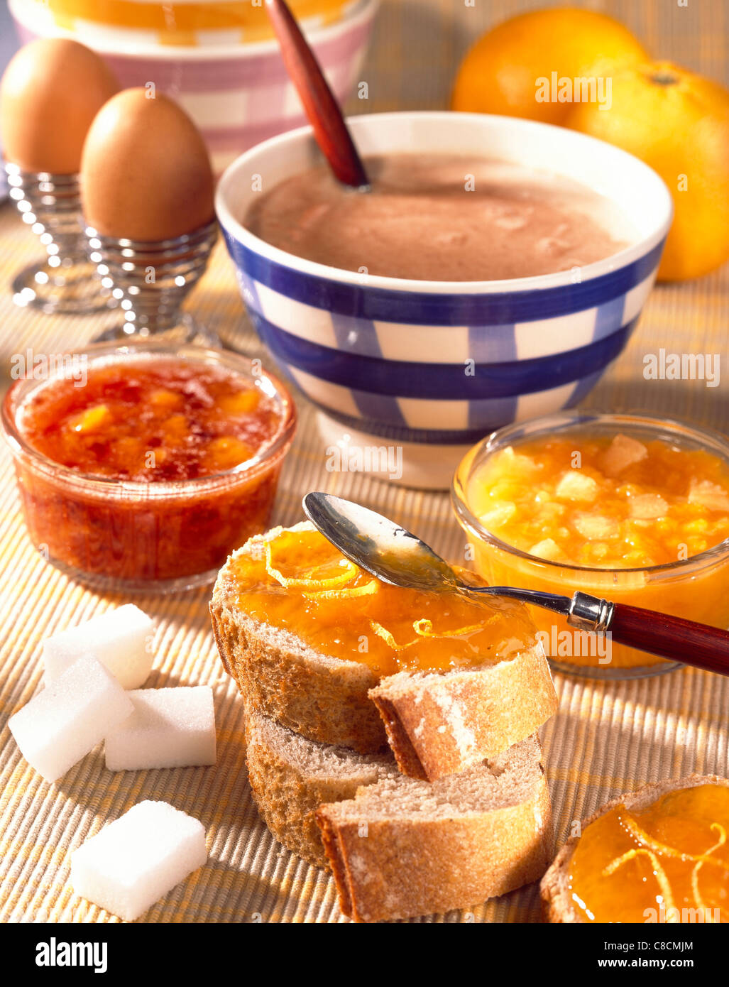 breakfast and jams Stock Photo