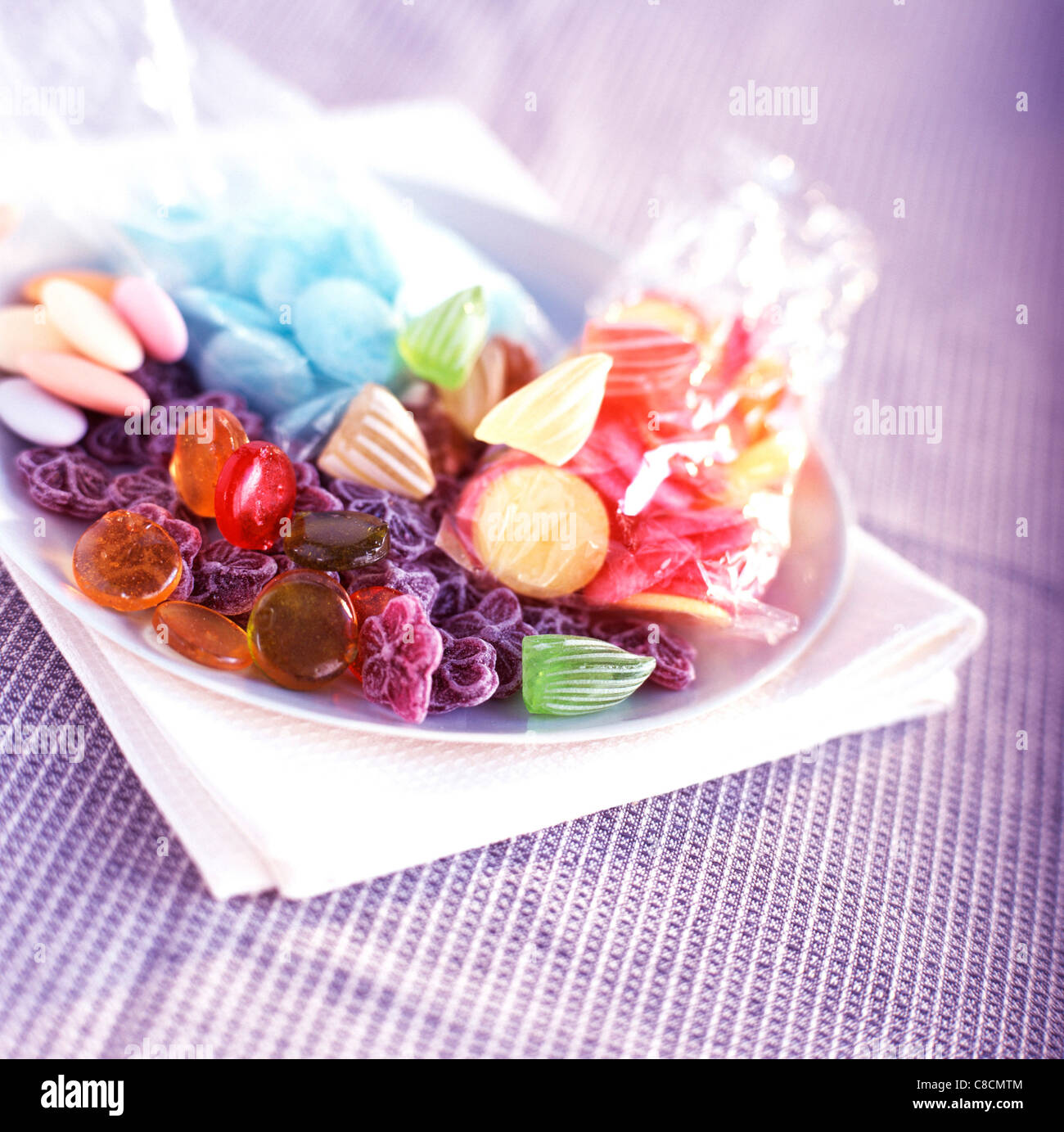 Mixed candy and Berlingot boiled sweets Stock Photo - Alamy