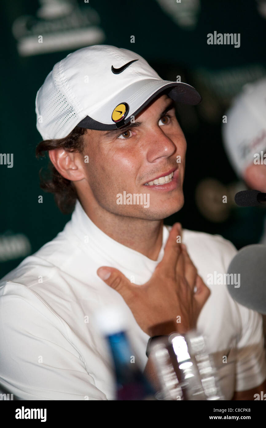 ProAm Golf Tournament - Rafa Nadal in the conference room Stock Photo