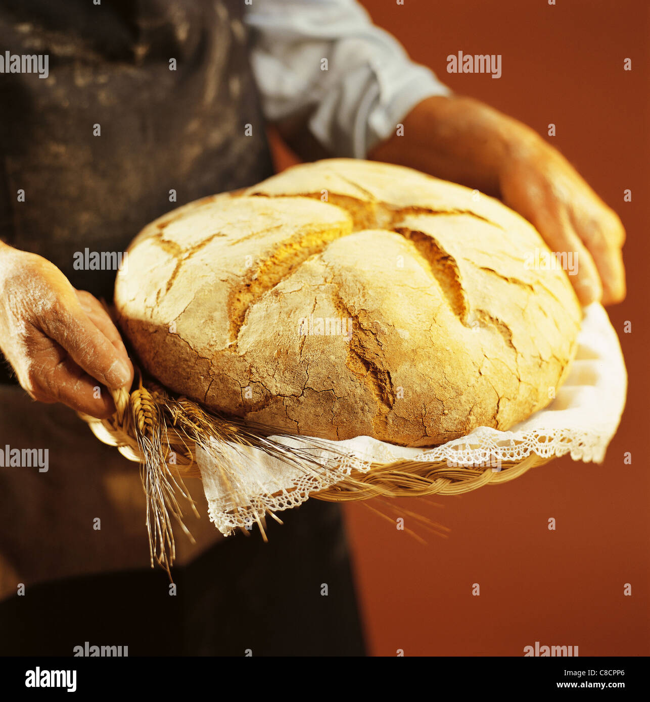round loaf of bread Stock Photo Alamy