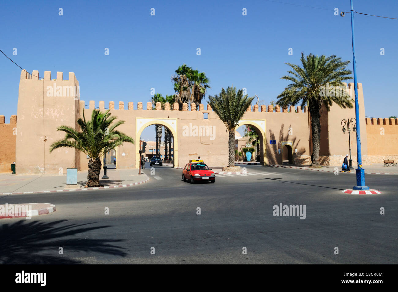 Bab Jdid entrance to The Medina, Tiznit, Souss-Massa-Draa Region, Morocco Stock Photo