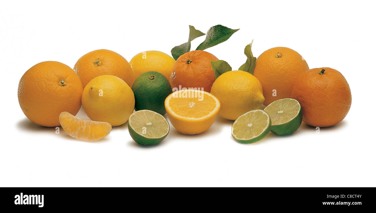 Oranges, lemons and limes Stock Photo