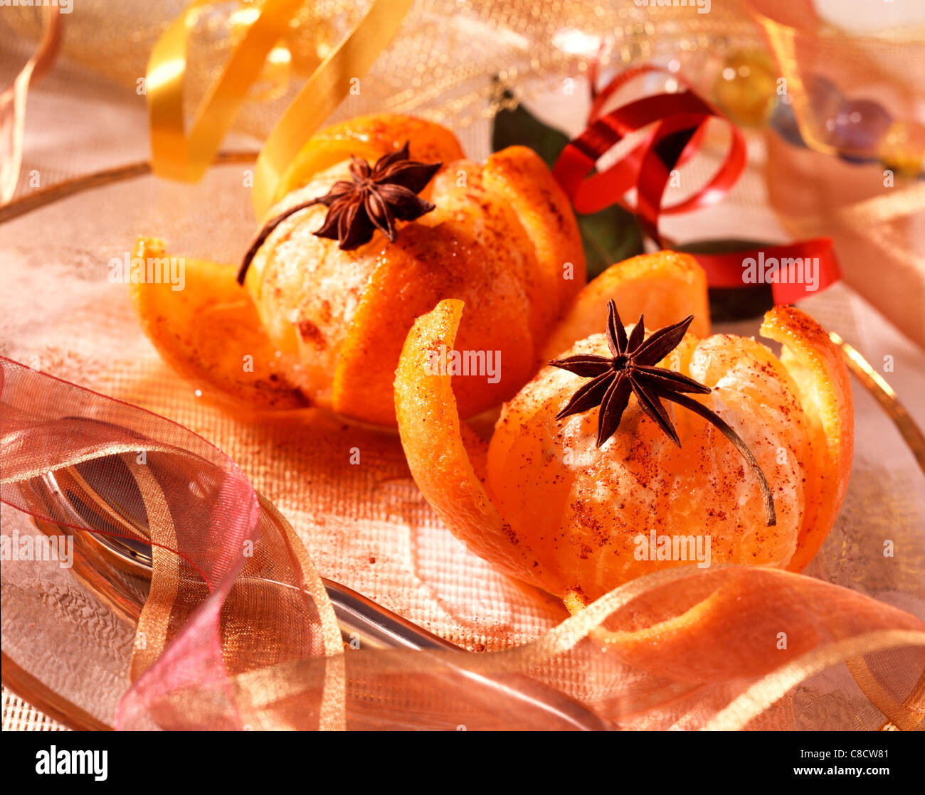spiced clementines Stock Photo