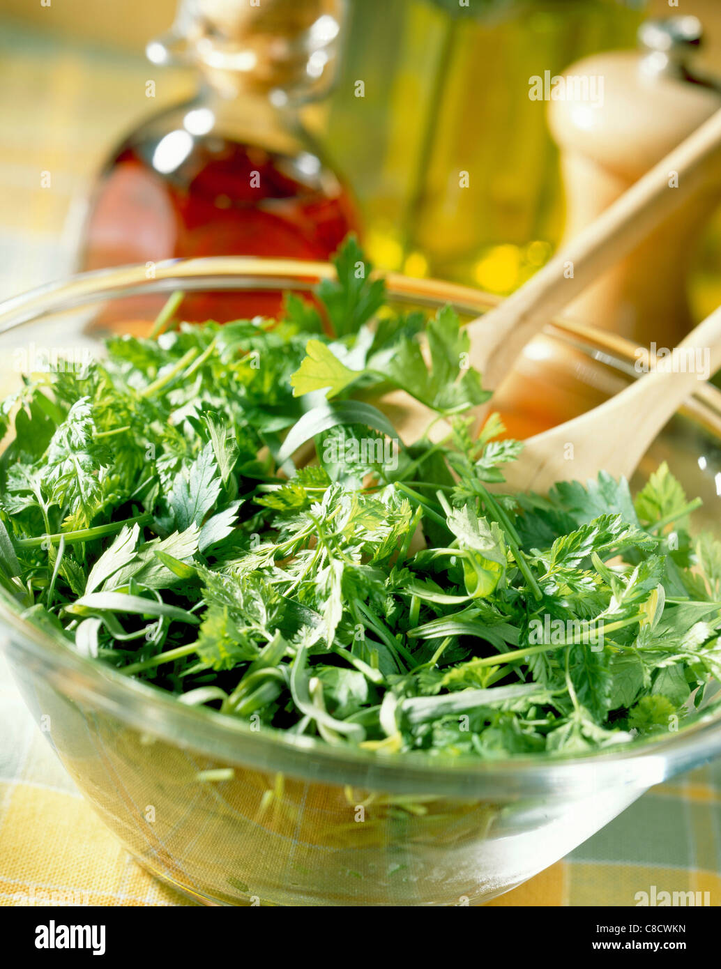 mixed herb salad Stock Photo Alamy