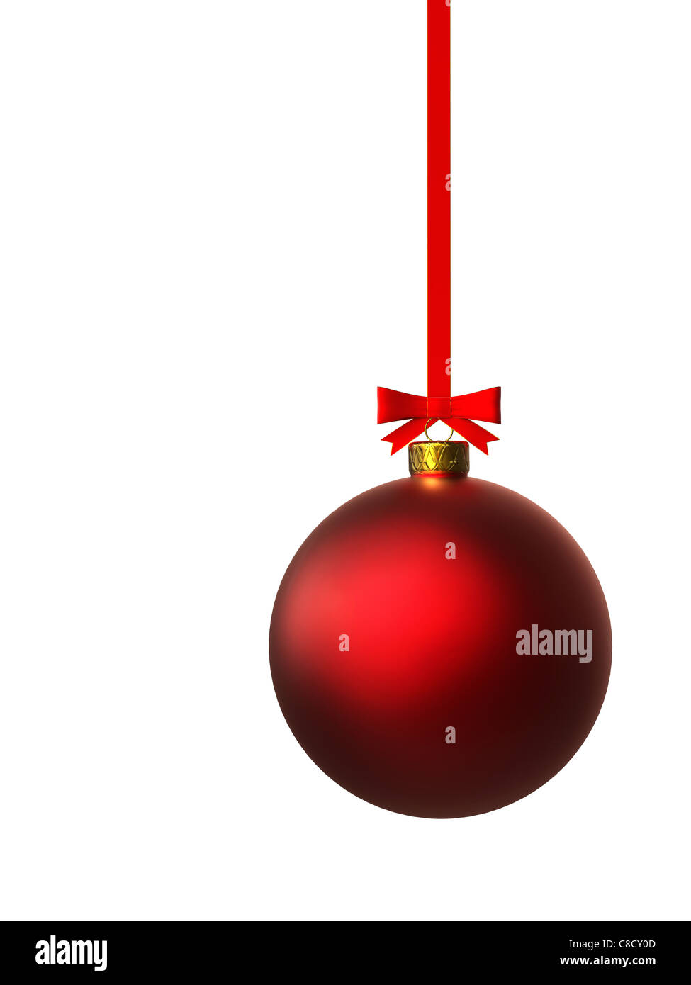 Red Christmas ball isolated on white background Stock Photo Alamy