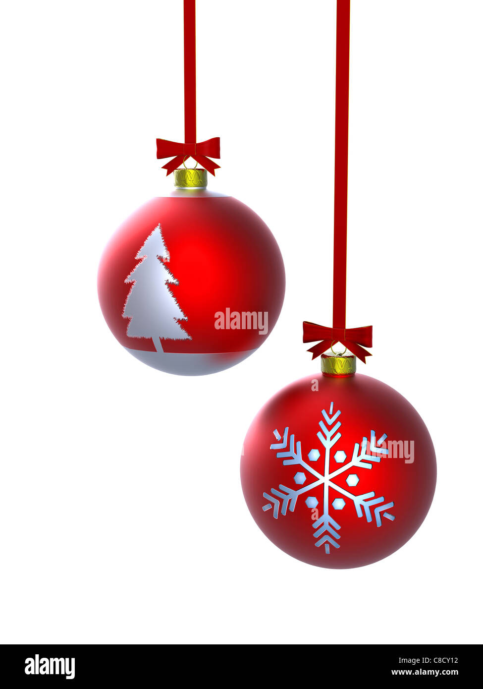 Red Christmas ball isolated on white background Stock Photo Alamy