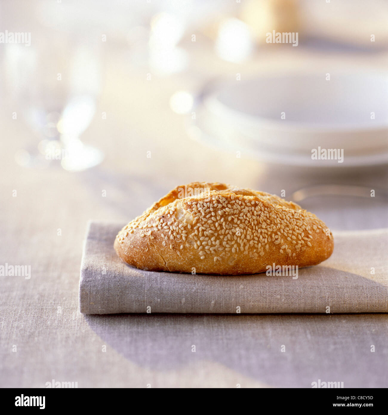 sesame seed roll Stock Photo Alamy