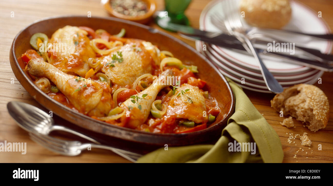 Basque chicken hi-res stock photography and images - Alamy