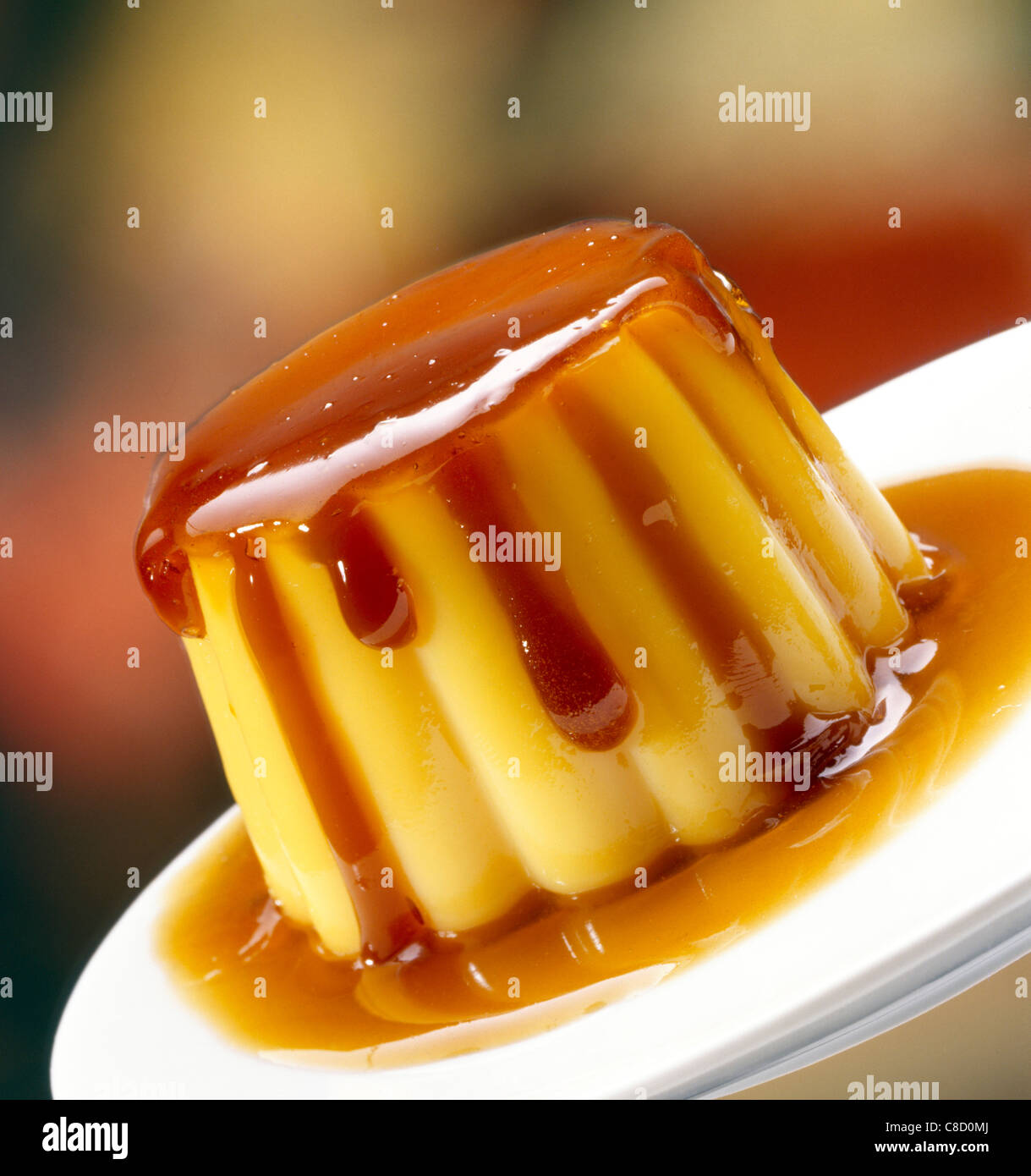 Caramel cup custard Stock Photo Alamy