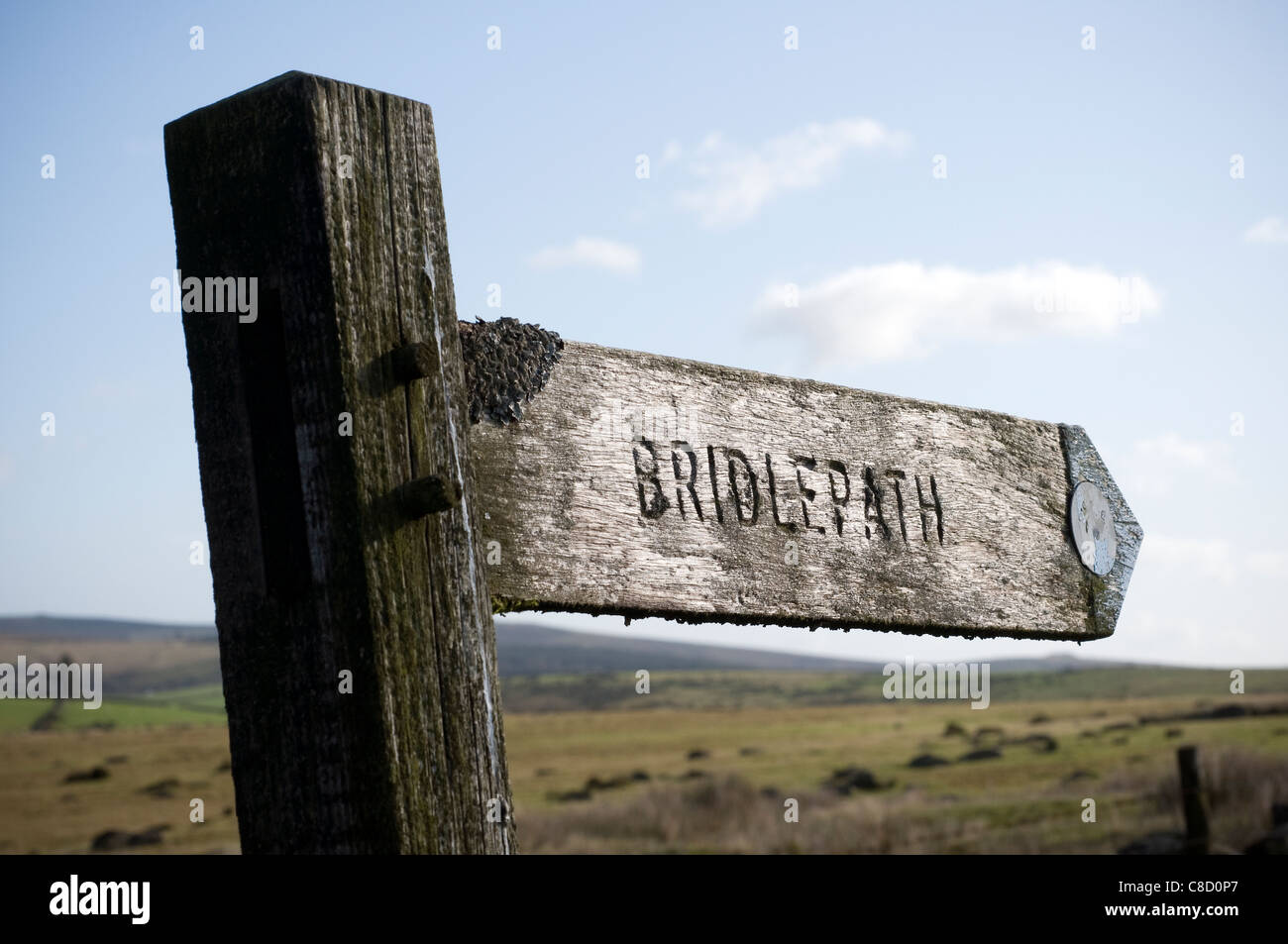 Bridlepath in the West Dart Valley on Dartmoor near Two Bridges and