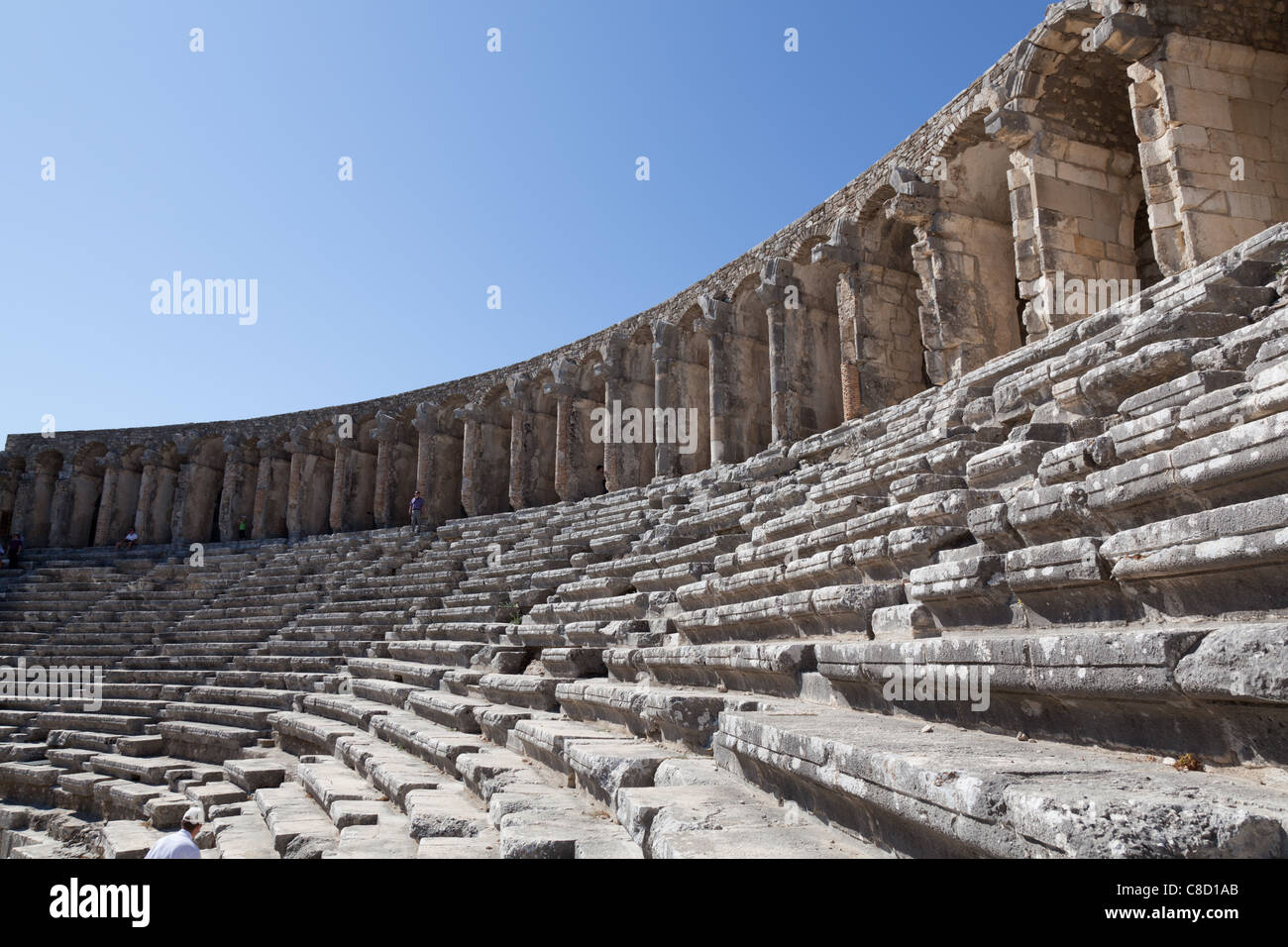 Ancient theatre of Aspendos in south Turkey Stock Photo