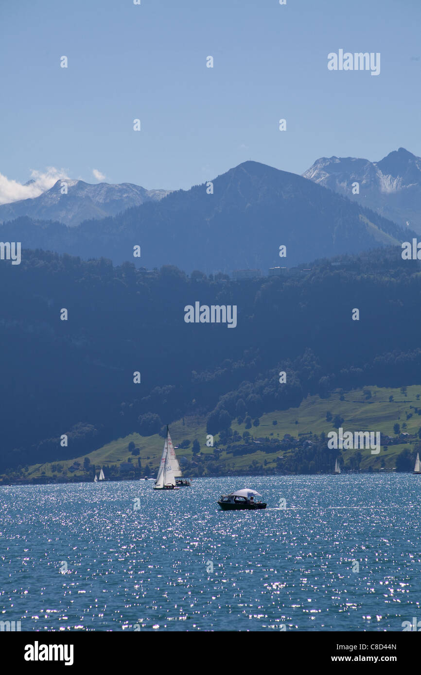 Lake Lucerne Switzerland Stock Photo Alamy