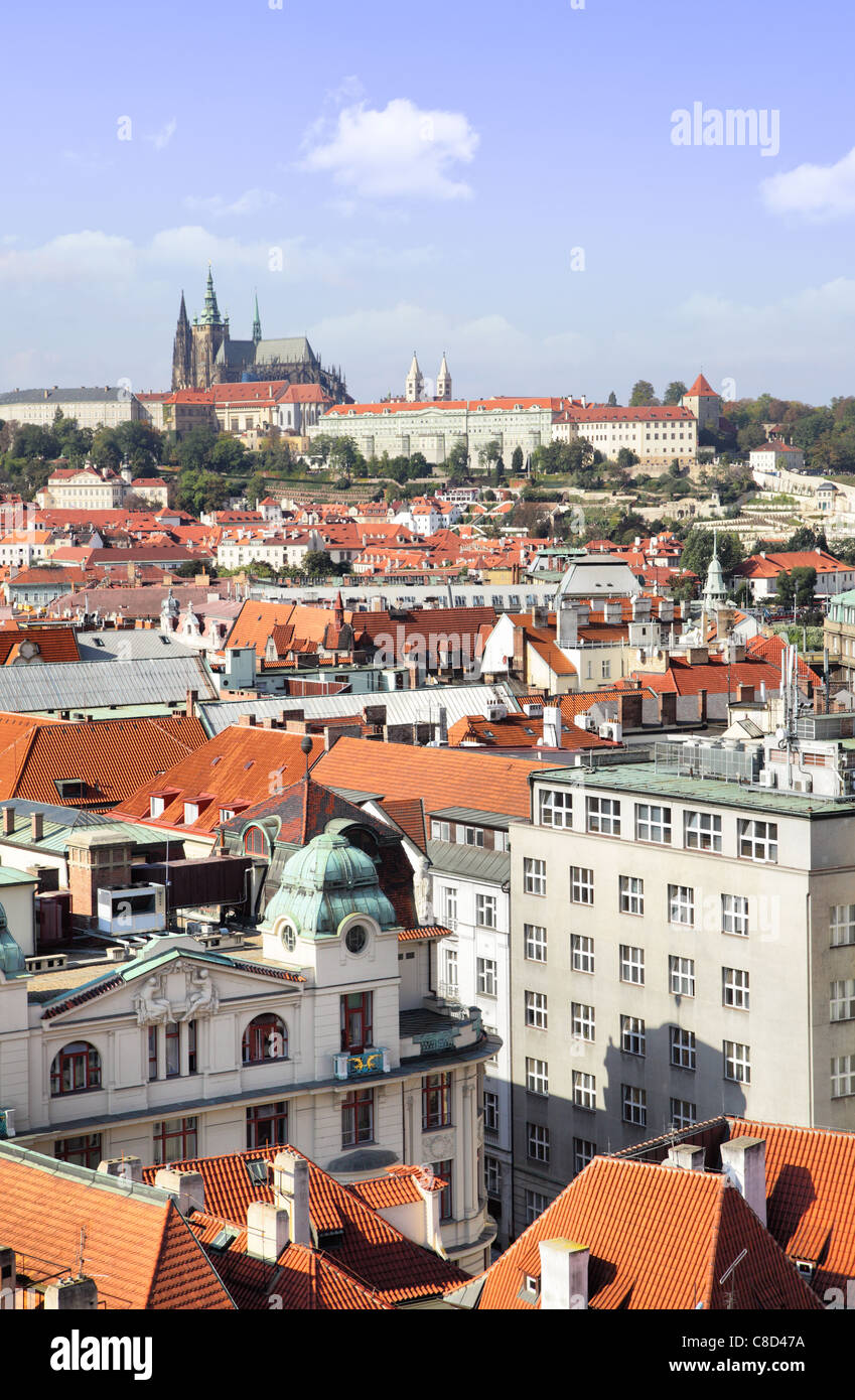 View from Old Town Hall tover, Prague, Czech republic Stock Photo