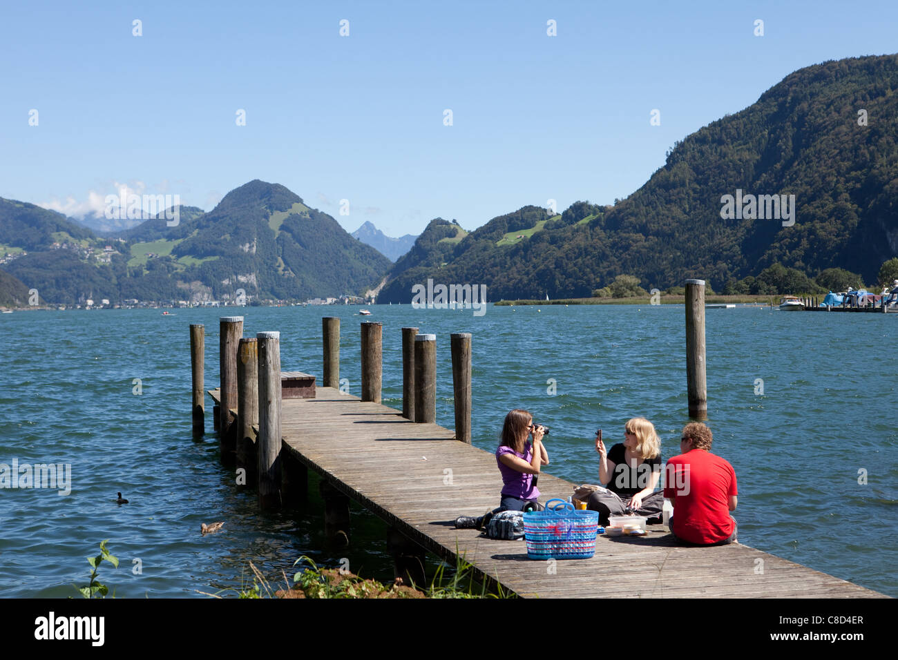 Lake Lucerne Switzerland Stock Photo Alamy