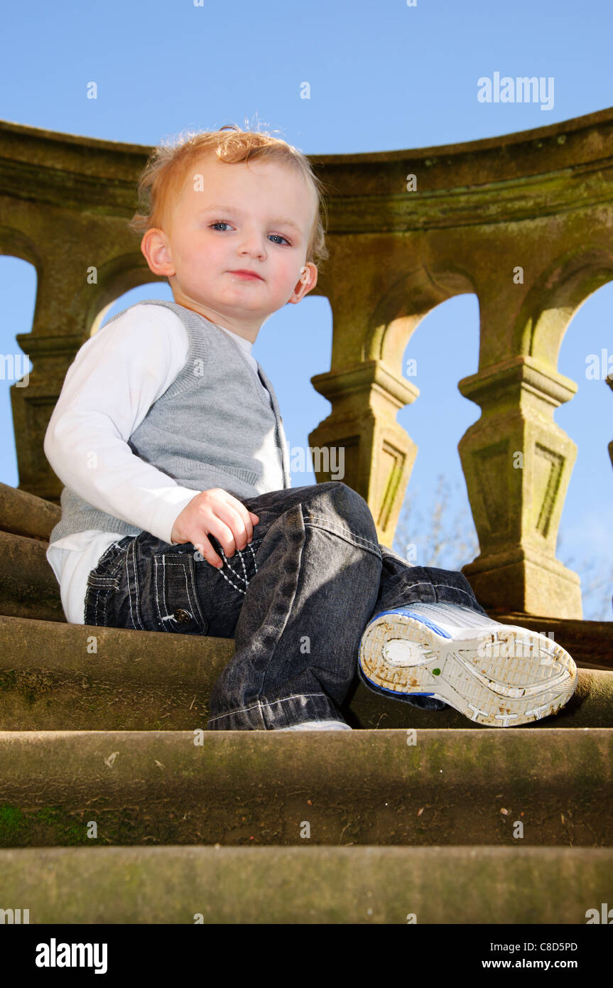 a young child posing for portrait around belfast castle northern