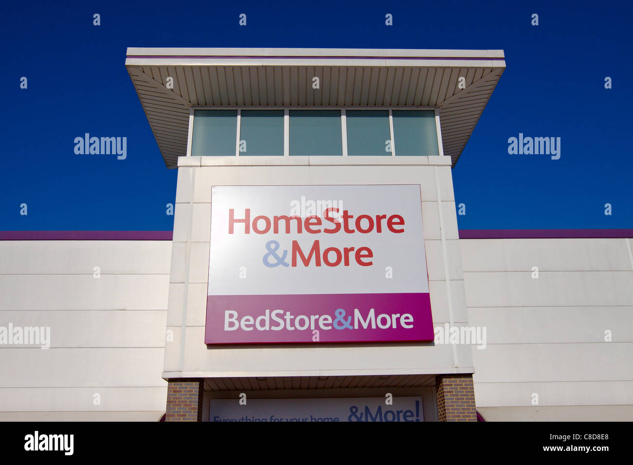 General view of the exterior of a HomeStore and More shop in Stock