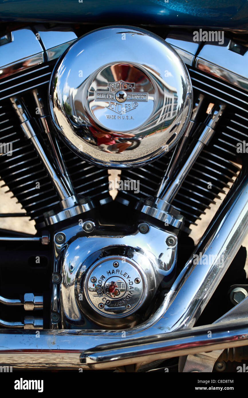 Harley Davidson, motor detail Stock Photo
